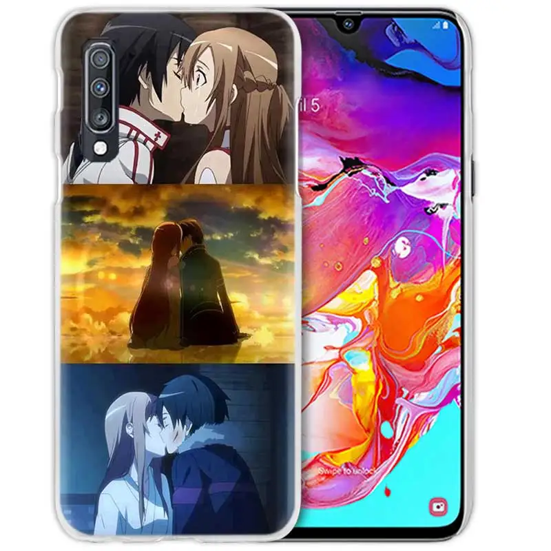 Обувь для вечеринки в Стиле косплей Sword Art Online(SAO), чехол для samsung Galaxy A50 A70 A20e A40 A30 A20 A10 A8 A6 плюс A9 A7 Прозрачный чехол для телефона из прочного поликарбоната с Coque - Цвет: 09