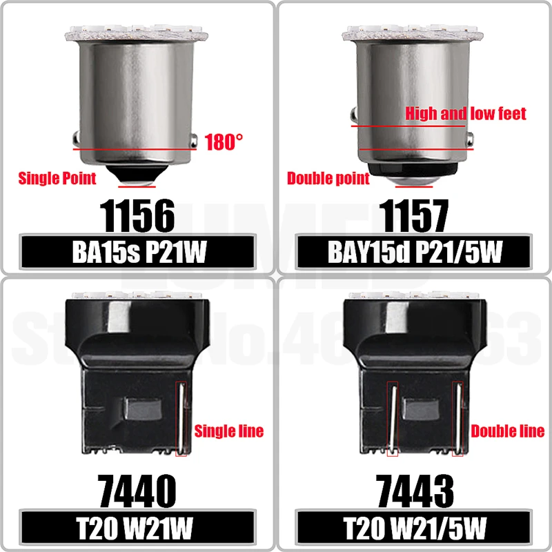 2x светодиодные фары автомобиля 1156 1157 BA15S P21W P21/5 Вт T20 W21W 7440 7443 W21/5 Вт BAY15d 1206 светодиодный авто лампы 22 SMD 12V 24V