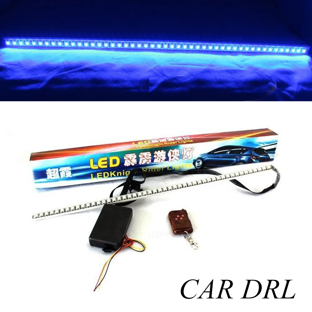 

new 2016 RGB car light knight LED Rider car LED strip light kit with remote controller 1PC 7color 130model 56cm 5050SMD LED