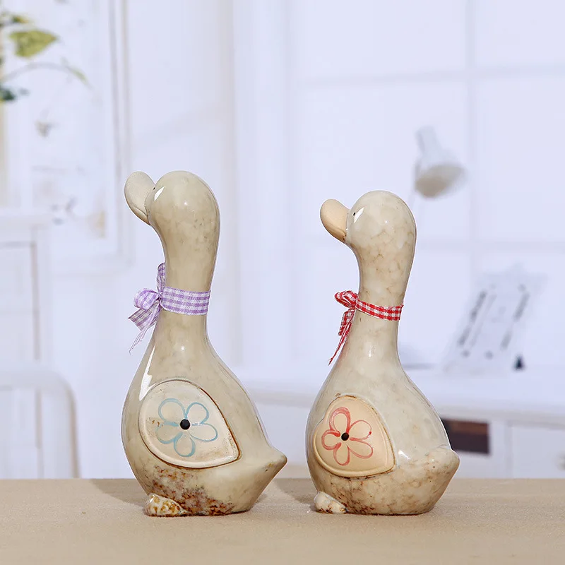 2 шт./партия керамические утята для домашнего декора|figurines lot|figurine home decorfigurine decoration