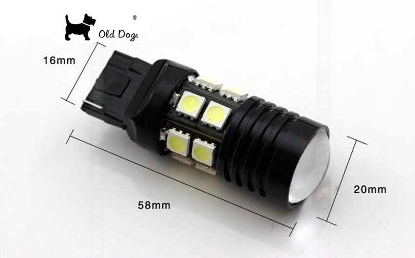 1 пара T20 7440 W21 WY21W 7444 Cree chip Q5 12 SMD 5050 светодиодный чистый белый автомобильный