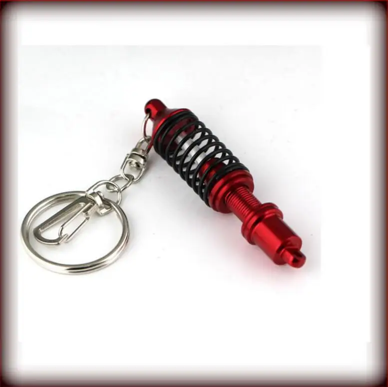 Universal Adjustable Alloy men Car Interior Suspension Keychain Coilover Spring Tuning Part Shock Absorber Keyring Gift | Украшения и