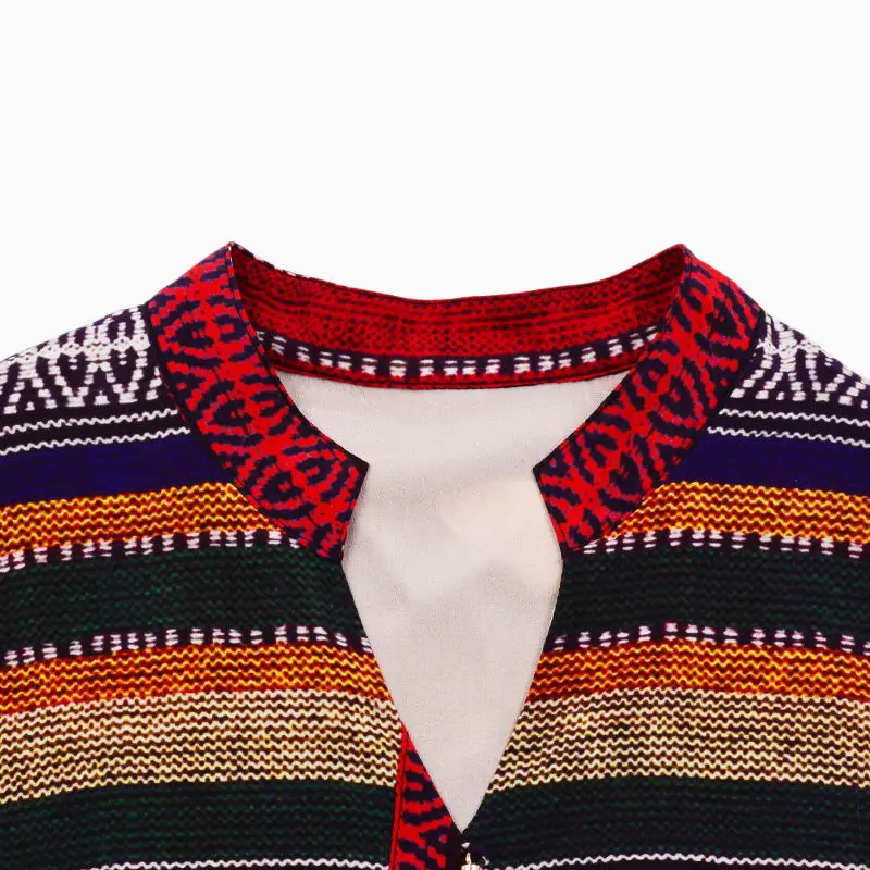 Новый Летний 2017 женщин Ретро Китайском Стиле Полосатый Прямо Dress Уверен Дамы