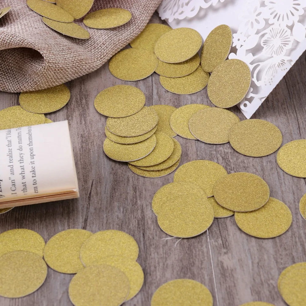 100 шт DIY двухсторонние блестящие конфетти для свадьбы День рождения ребенка душ украшения для кексов украшения(золотистое круглое