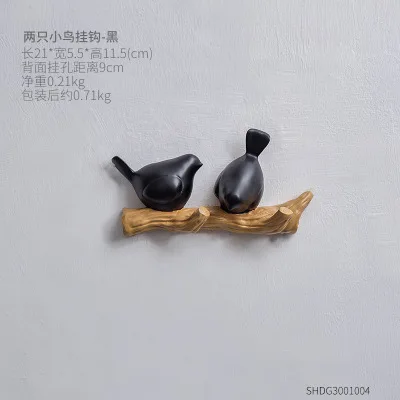 1 Качественный простой подтяжки 3D птица полимерный крючок магазин одежды гостиная креативная Скандинавская стена DIY Украшение Вешалка 5 цветов - Цвет: 1