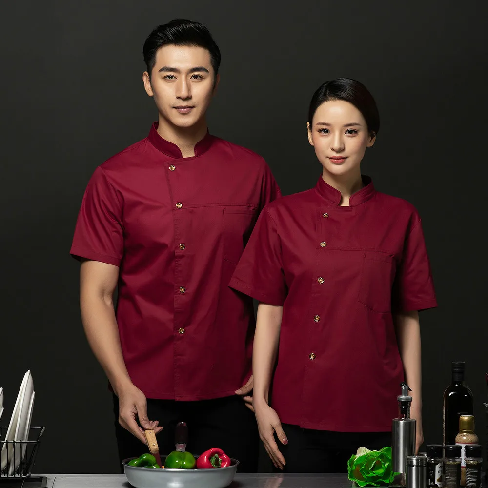 2021 куртка шеф-повара с коротким рукавом официантка Отель Кофейня суши Ресторан