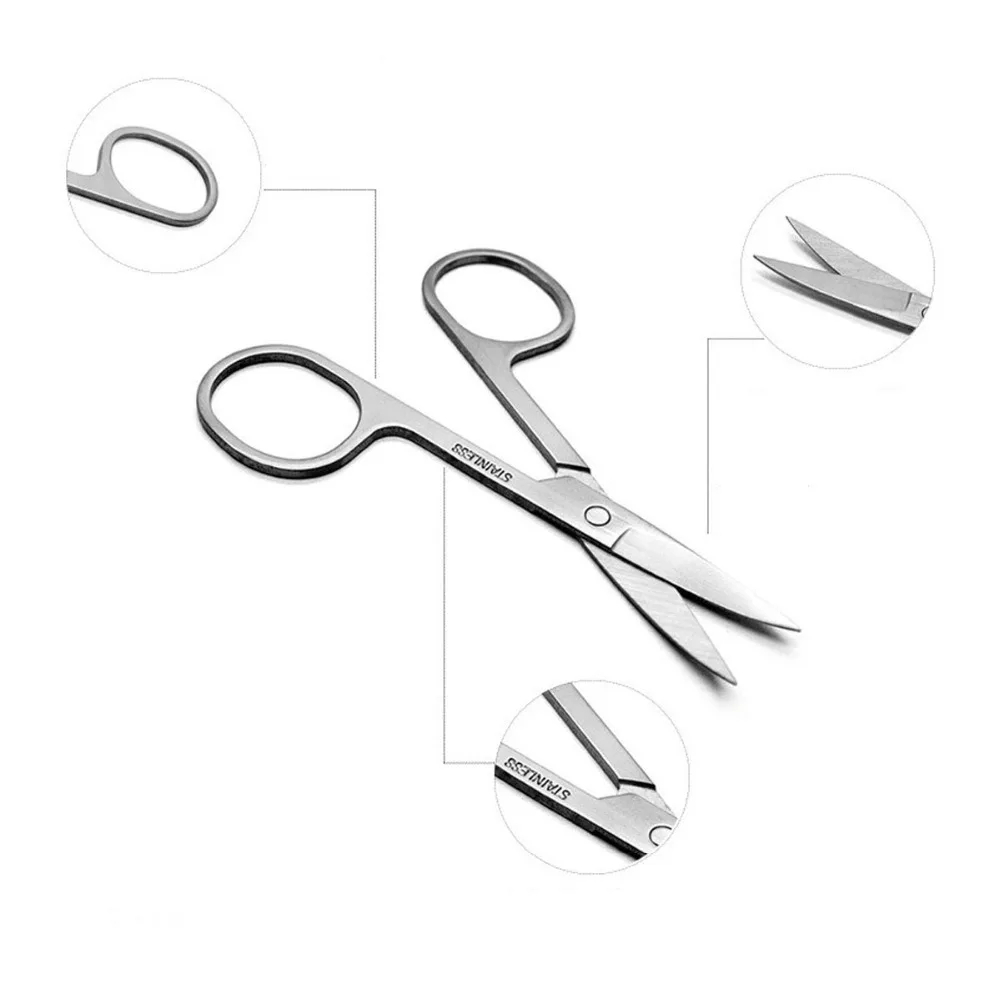 3 шт. профессиональные портативные ножницы из нержавеющей стали для макияжа