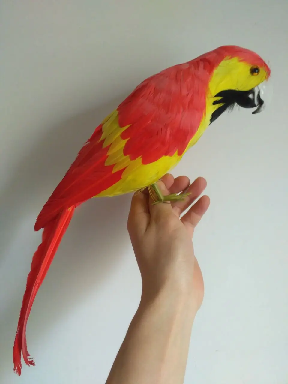 

large 40cm simulation bird foam&feathers red&yellow feathers parrot model handicraft home garden decoration gift p0238