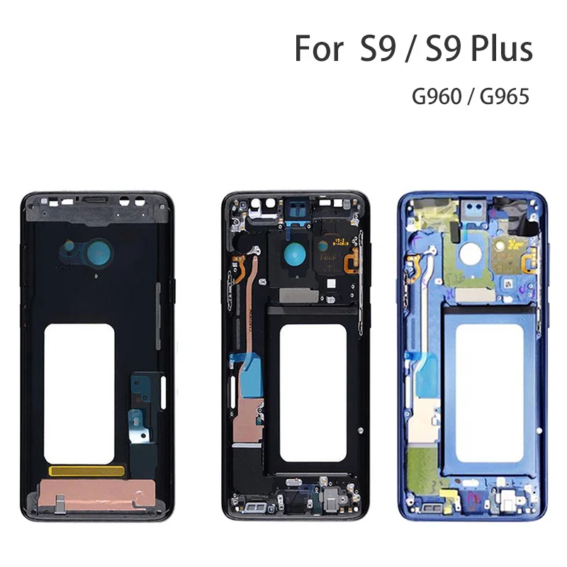 Для Samsung Galaxy S9 G960F + Plus G965F средняя рамка Корпус Передняя корпуса с боковыми