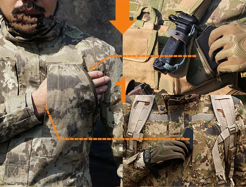 New TACTICAL Men Urban Sports BDU Camouflage Jacket coat Outdoor Hiking Hunting Military Anti-scratch Camping Shooting Outwears | Спорт и