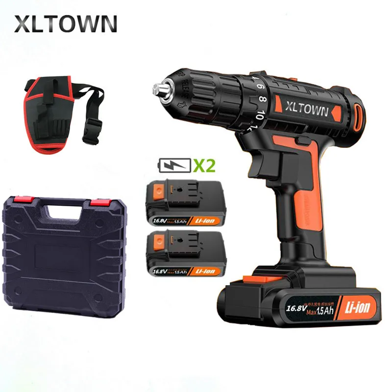 Xltown 16 8 v высококлассная дрель перезаряжаемая литиевая электрическая отвертка на