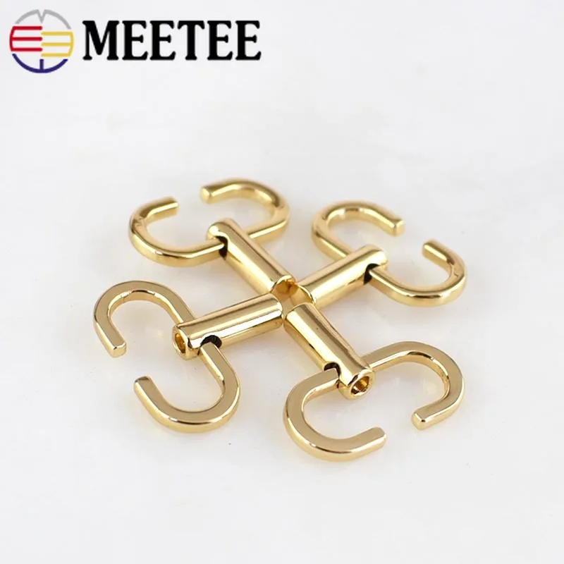 MEETEE 2pcs Zinc Alloy Rotatable Buckle Hook Buckles Adjustable for bag chain Parts Accessories metal purse clasp ZK911 | Дом и сад