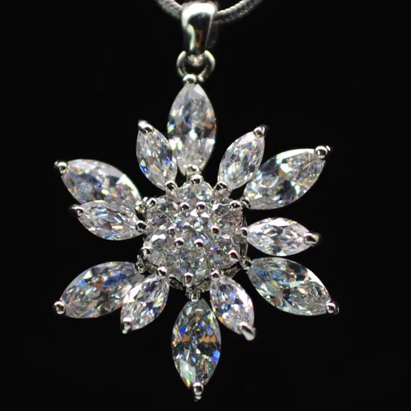 Набор ювелирных изделий с цветком и фианитом для вечеринок/подарков/свадьбы |