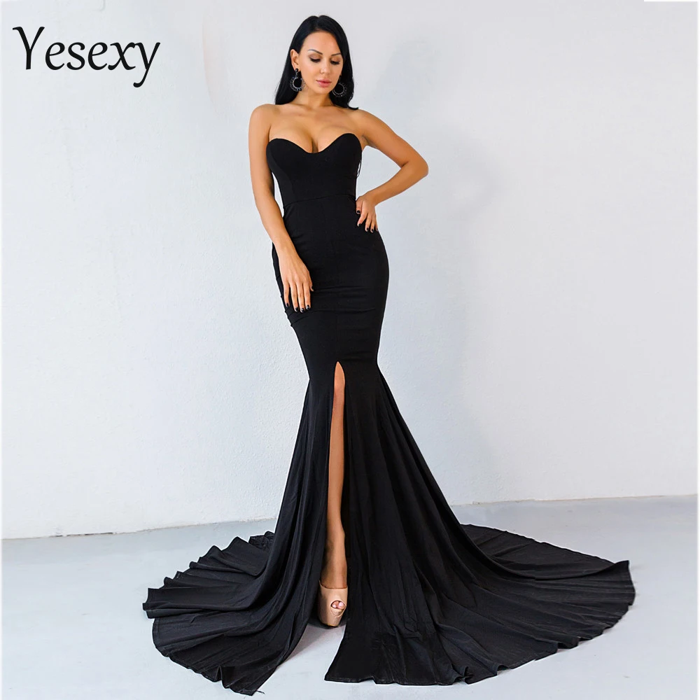 Сексуальное женское асимметричное платье макси Yesexy 2021 вечернее VR1683 | Женская