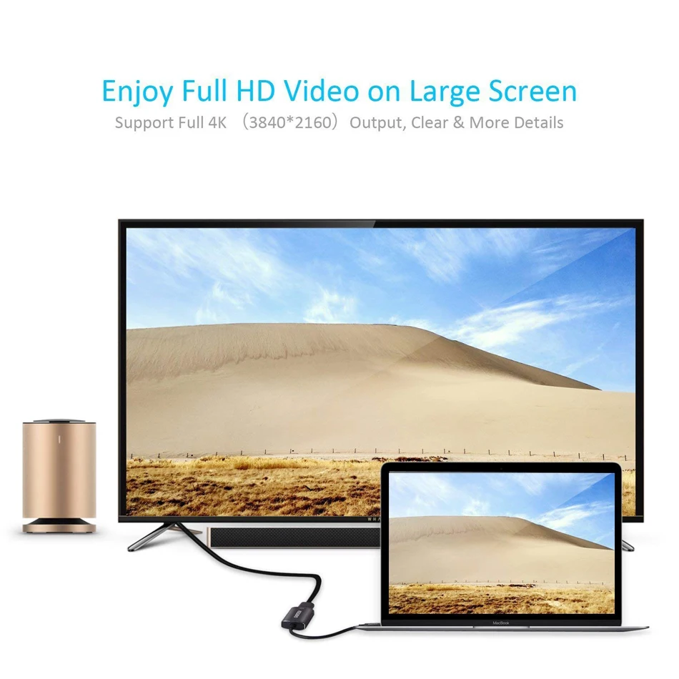 CHOETECH USB C к HDMI 4K @ 60Hz Тип Thunderbolt 3 Совместимость адаптер для Galaxy S9/S9 плюс 2017/MacBook Pro 2016| |