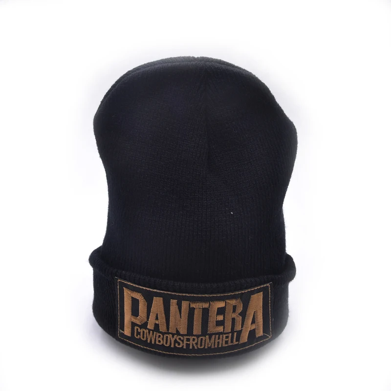 

pantera band Winter Hats Hat Female Unisex Plain Warm Soft Women's Skullies Beanies Knitted Touca Gorro Caps For Men Women