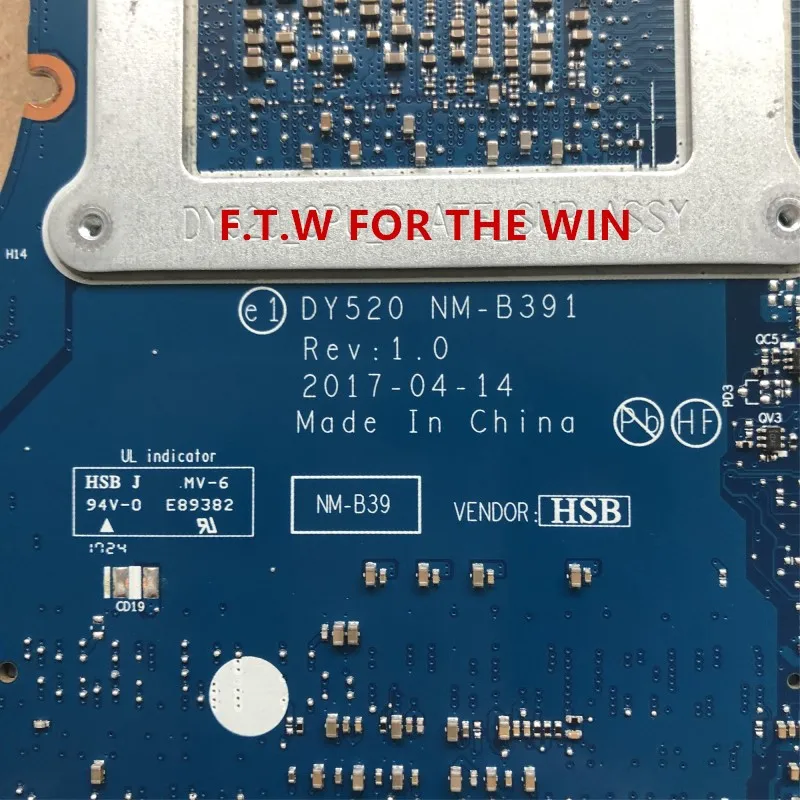FRU: 5B20P24353 MB BY520 NM-B391 REV 1,0 Материнская плата para Y520-15IKBM I5-7300HQ N17E-G1-A1 3g материнская плата для ноутбука