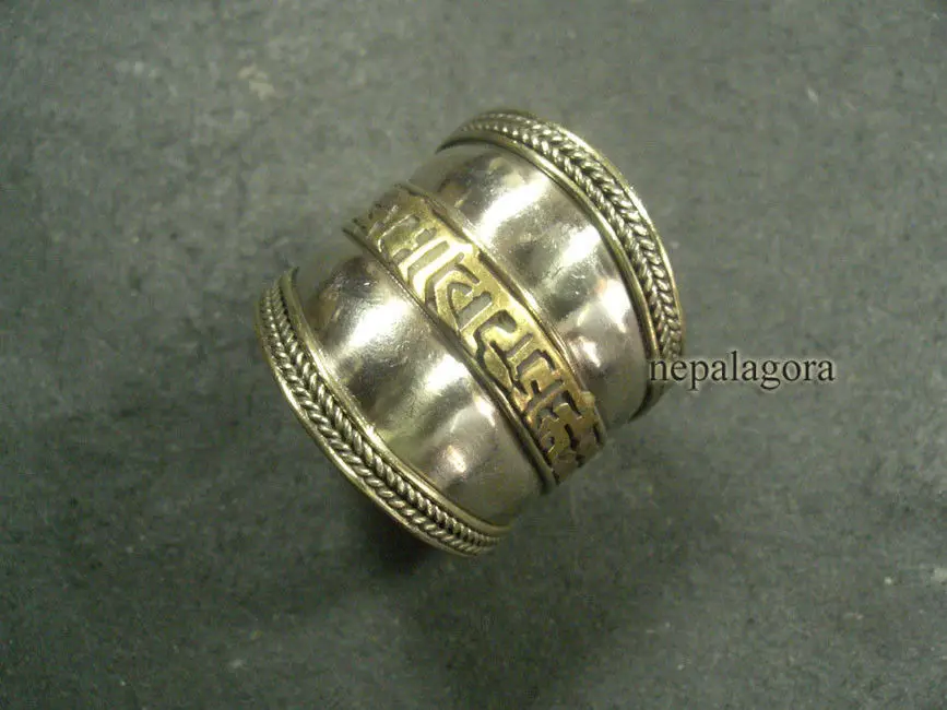 DYY Free&gt Rnp169 Будда Ом мантры большой йоги из латунного сплава красивое кольцо