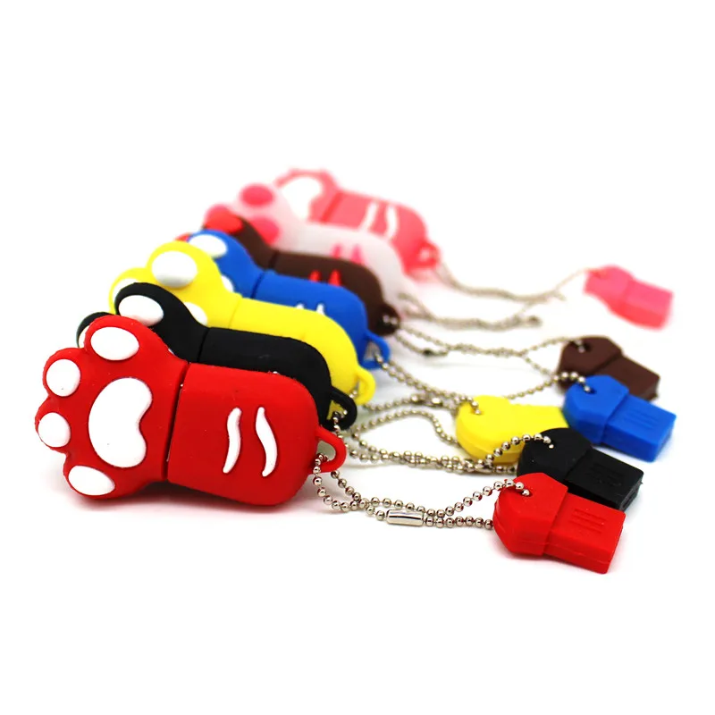 Cute Lovely Cat/Bear claw флеш-диск USB 2 0 64 ГБ 32 Флешка 8 Гб 16 карта памяти 4 U disk | Компьютеры и