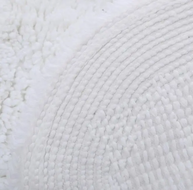 

Nordic White Color Cotton Polyester Ground Mat Anti-slip Floor Mat Decoration Doormat Finished Carpet Living Room Bedroom Use