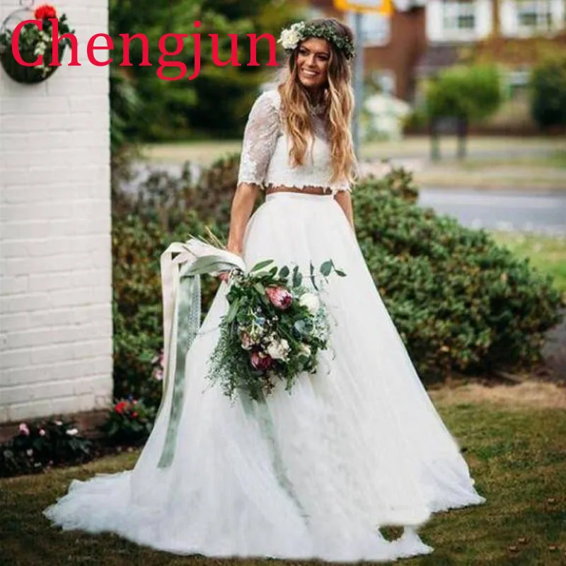 Новое свадебное платье с открытой спиной в стиле бохо Chengjun 2019 | Свадьбы и