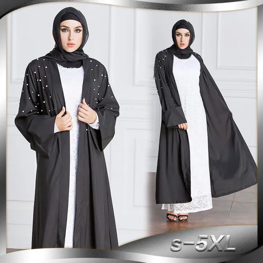 S-5XL абаи модное платье в мусульманском стиле для женщин кардиган на молнии халат Дубай популярные стили молимся обслуживание одежда wj1376