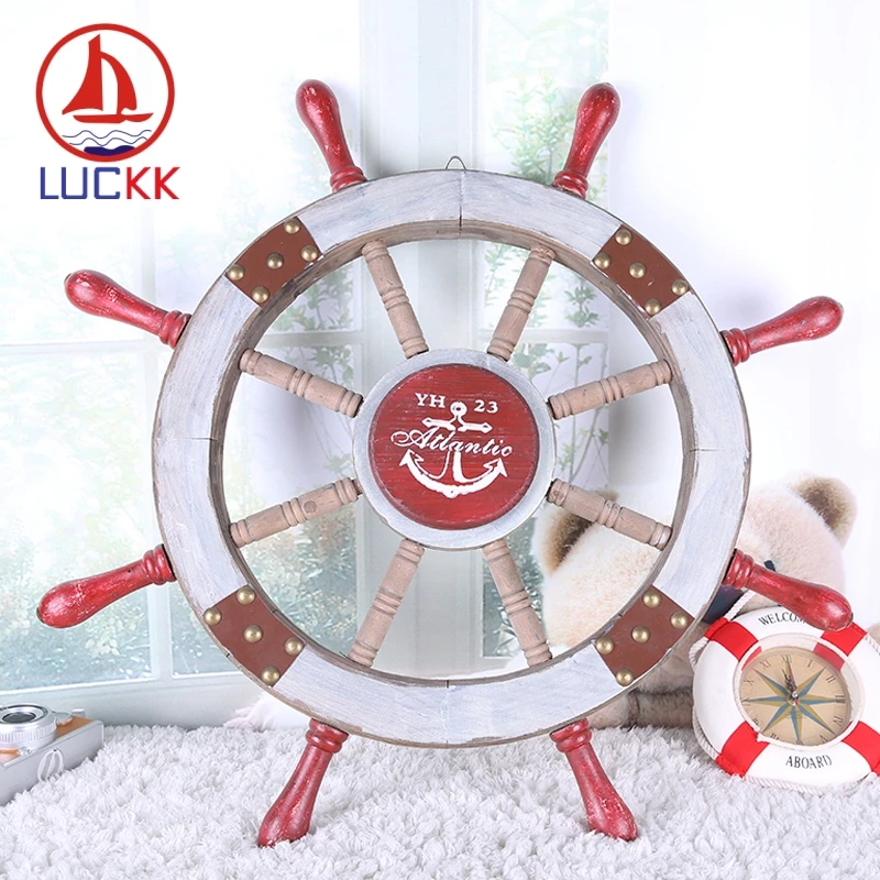 Деревянная модель руля LUCKK сделай сам 78 см 2 цвета настенная подвеска винтажное