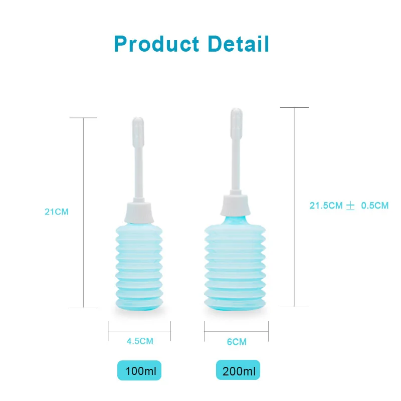 Многоразовый выдвижной вагинальный очиститель 200 мл медицинская клизма анус