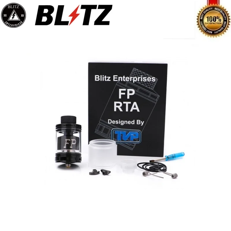 Оригинальный Blitz FP RTA Vape Танк 30 мм 4 мл 6 Емкость Поддержка одной двойной катушки