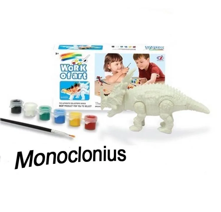 Monoclonius Сделай Сам, раскраска, модель животного, игрушки для рисования, граффити, динозавр Юрского периода, креативные Обучающие Развивающие игрушки для детей, подарки - Цвет: Monoclonius