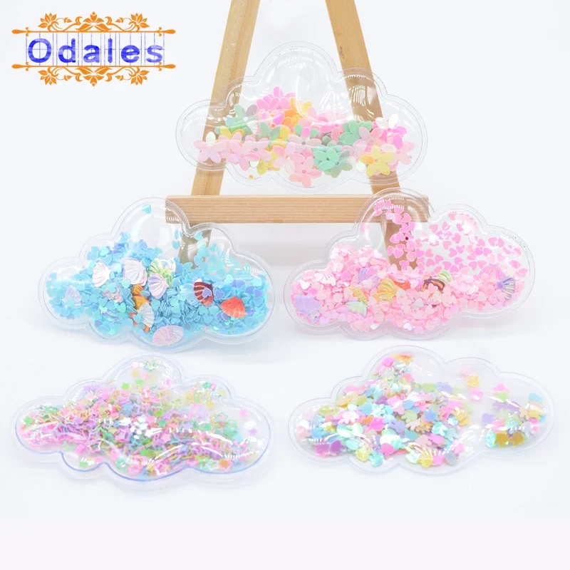 10 шт. встряхнуть блесток заполнения нашивки с облаком аппликации Детские зажимы