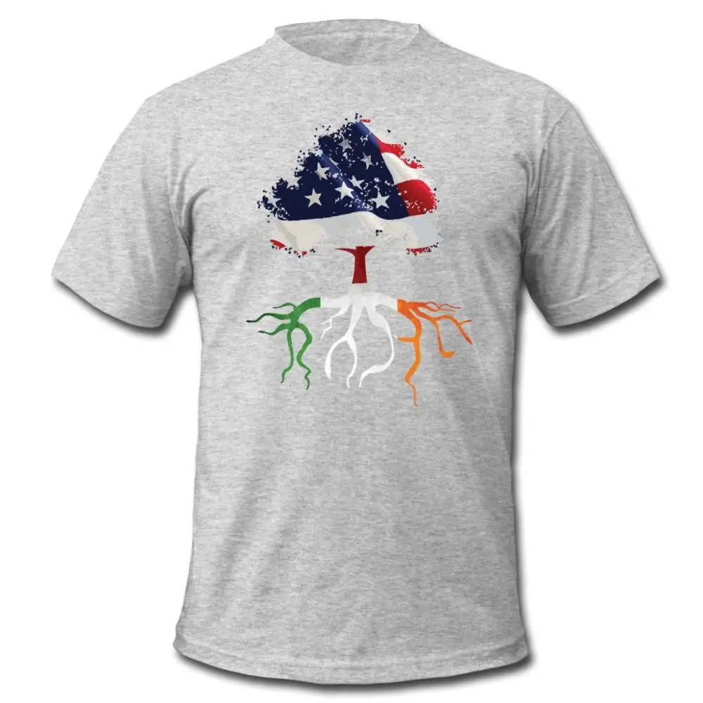 Флаг сша Ирландские Корни мужская Футболка &amp #8482 марка хлопок мужчины clothing