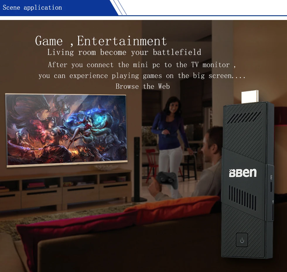 Мини-ПК BBen MN9, Windows 10 Ubuntu, Intel X5 Z8350, четырехъядерный, 2 ГБ, 4 Гб ram, бесшумный вентилятор, WiFi, смарт-ТВ-карта, ПК, мини-компьютер, микро