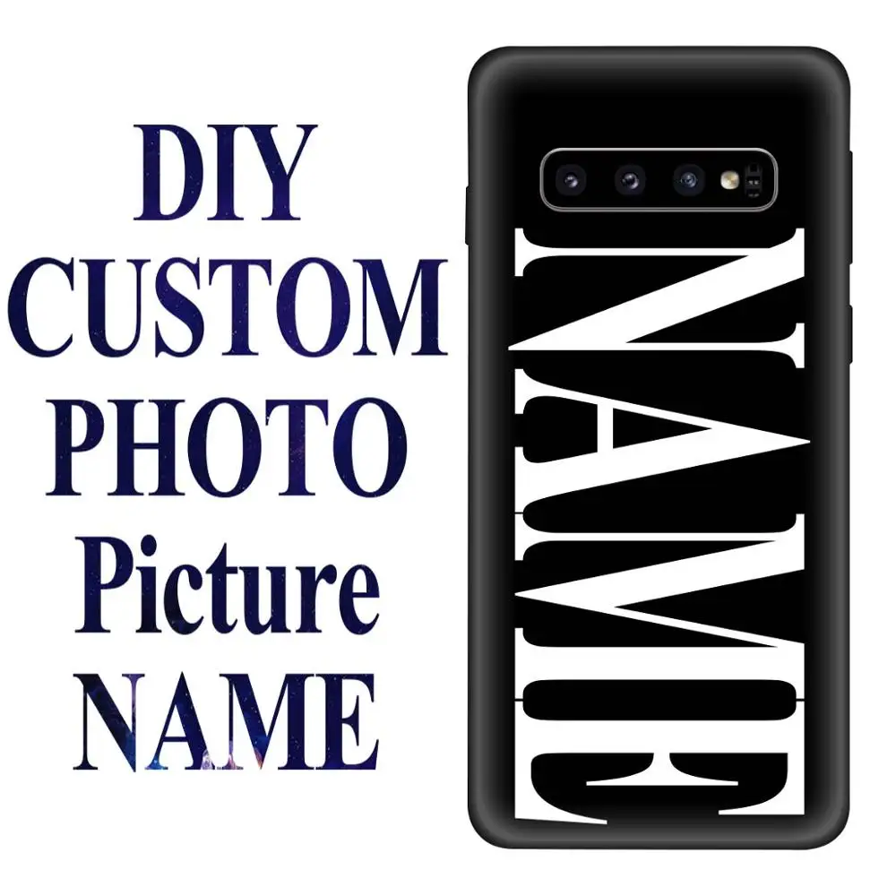 Заказной DIY Фото чехол для Samsung Galaxy S20 Ultra S10 S10e S9 S8 A50 A70 Note 8 9 10 Plus 5G черный