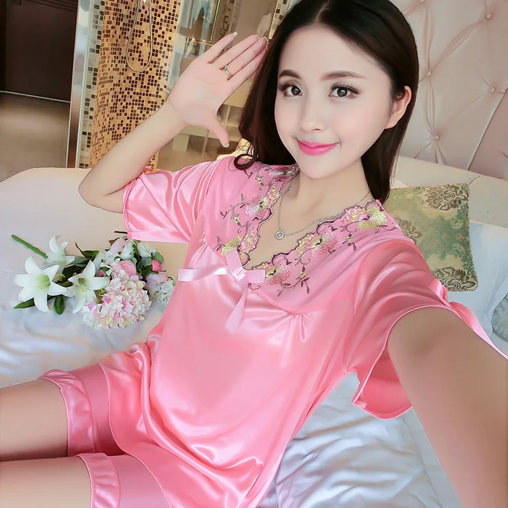 Ночная рубашка женская шелковая сатиновая|Ночные сорочки и пижамы| |