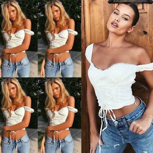 2019 модный Женский Повседневный Топ сексуальный женский облегающий кроп топ с