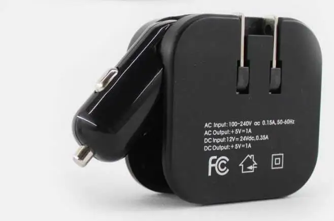 Портативное автомобильное зарядное устройство с двумя usb портами 2 в 1