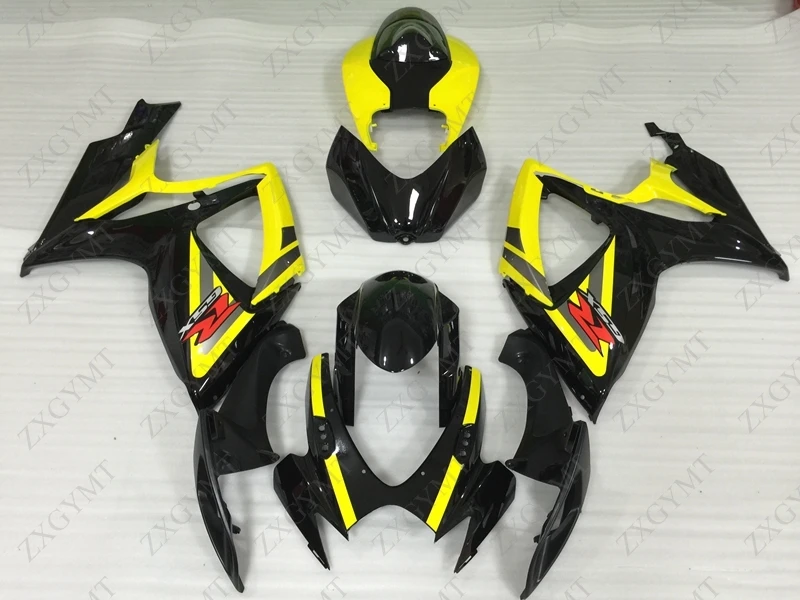 Набор для всего тела GSX R 600 2006 - 2007 K6 черного желтого цвета Обтекатели 750 06 обвесы GSXR