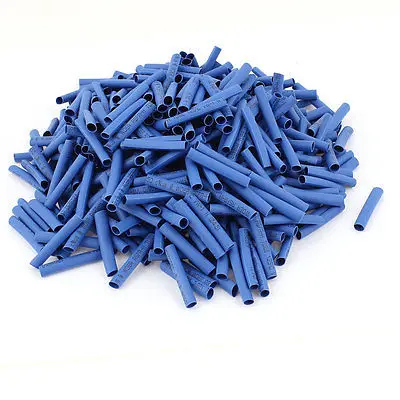 

500pcs 4.5mm Dia 35mm Long Polyolefin Heat Shrink Tubing Wire Wrap Sleeve Blue