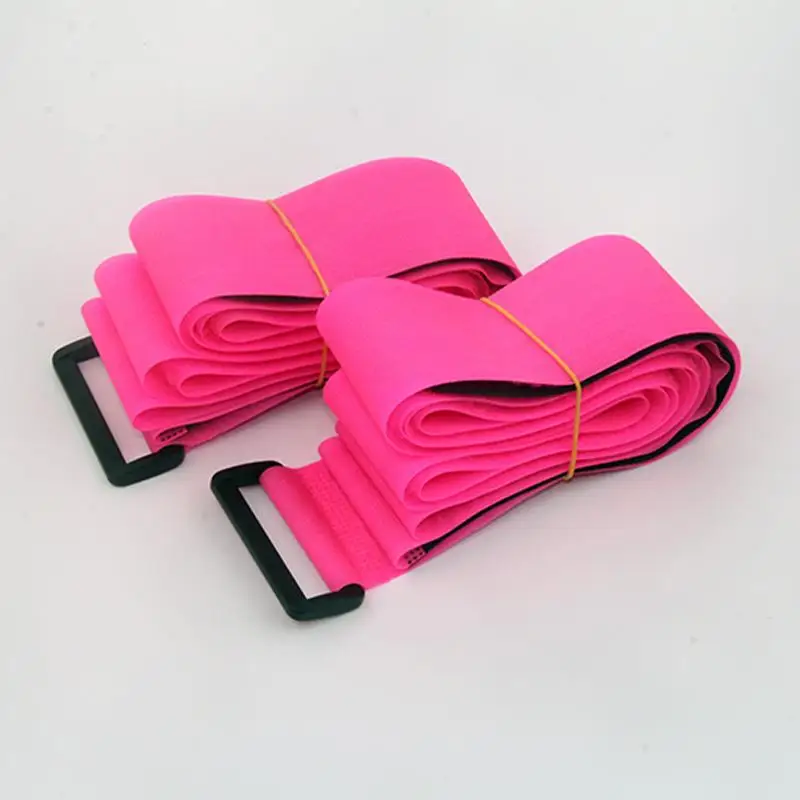rose red 2 шт., 5 см* 200 см, регулируемый нейлоновый багажный крючок для путешествий и кольцевая лента, багажный ремень для поперечной упаковки, багажный чемодан, защитные ремни - Цвет: rose red