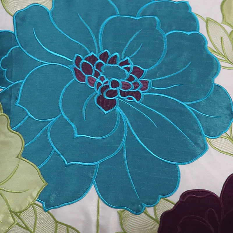 Пастырской шелк вышивкой синий роскошный Подушки S Чехлы для мангала диван