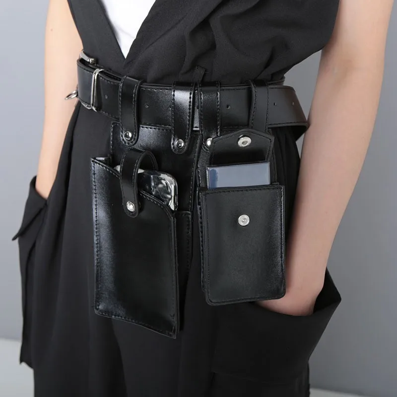 TWOTWINSTYLE 2020 летний однотонный ремень из искусственной кожи для женщин Модный Новый