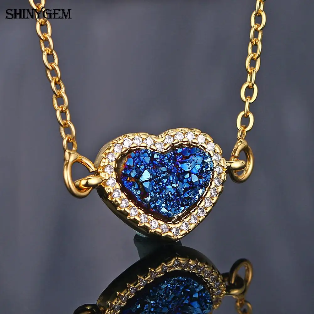 ShinyGem романтическое ожерелье в форме сердца маленькое Элегантное с подвеской