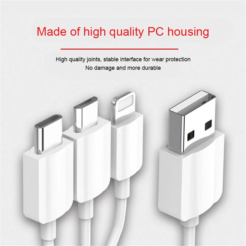 NOHON 3 в 1 Кабели для быстрой зарядки iPhone 8 7 Plus X Samsung Huawei Android IOS Micro USB Type-C кабель