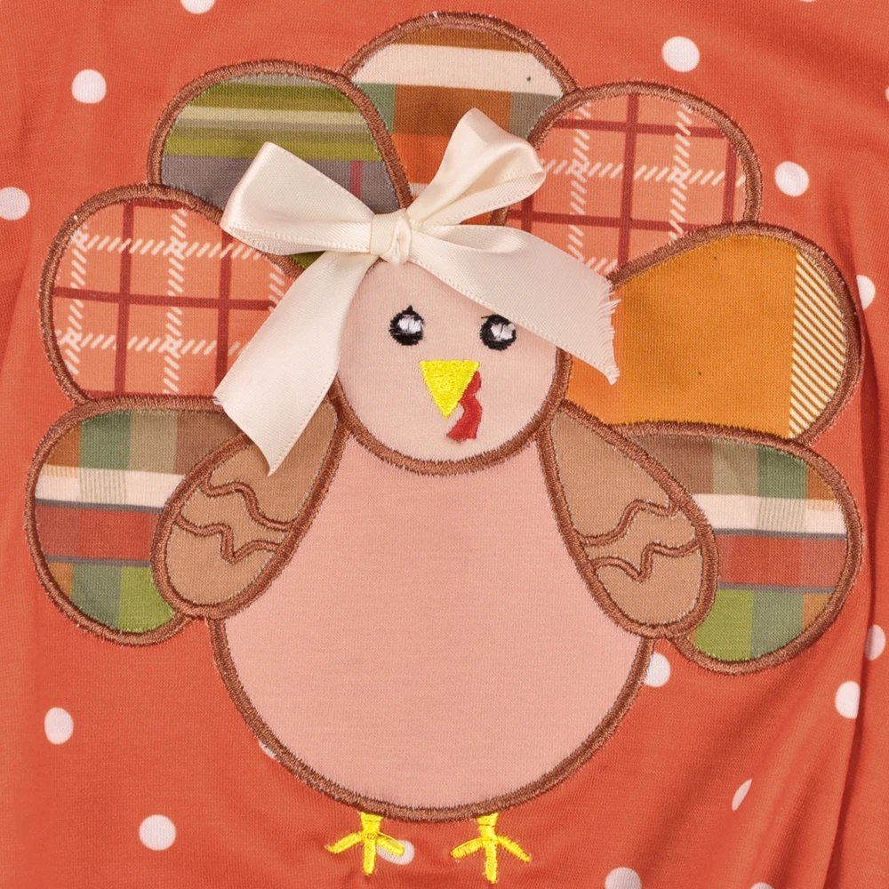 Одежда для маленьких девочек на День Благодарения детская одежда с вышивкой в