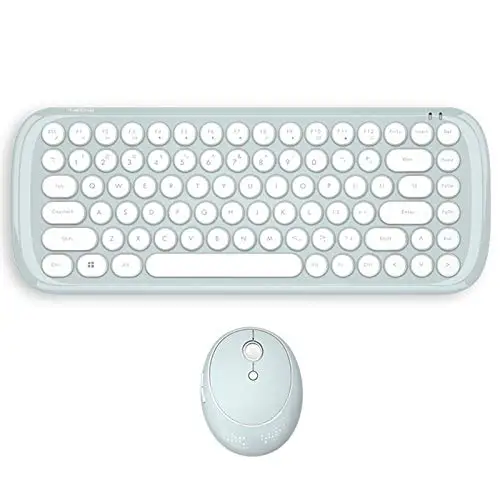 Беспроводная клавиатура и мышь набор круглый панк Bluetooth игровая клавиатура мин розовая клавиатура и компьютерная мышь для Apple Ноутбуки ПК