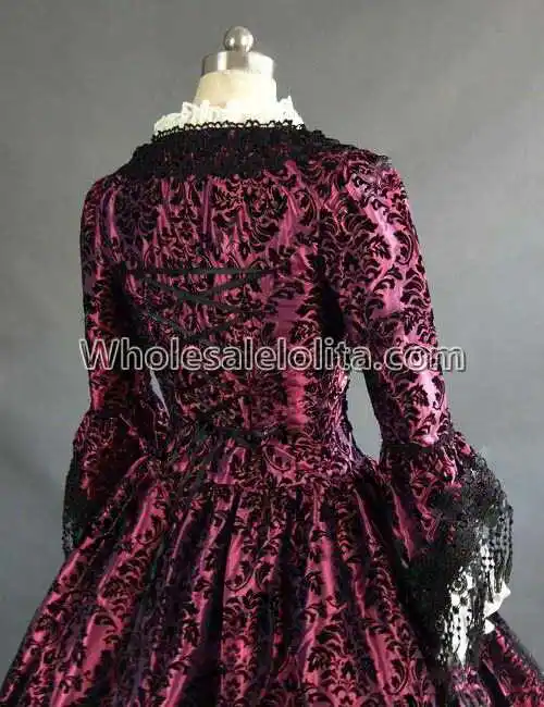 Винтажные костюмы 1860 s бальное платье для гражданских войн Southern Belle/готическое