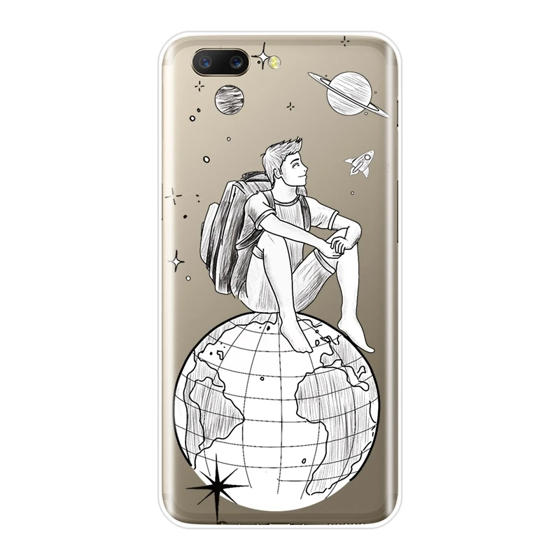 TPU Art Space Star астронавт для мужчин и девочек силиконовый чехол телефона One Plus 6 6T 5T 3 3T