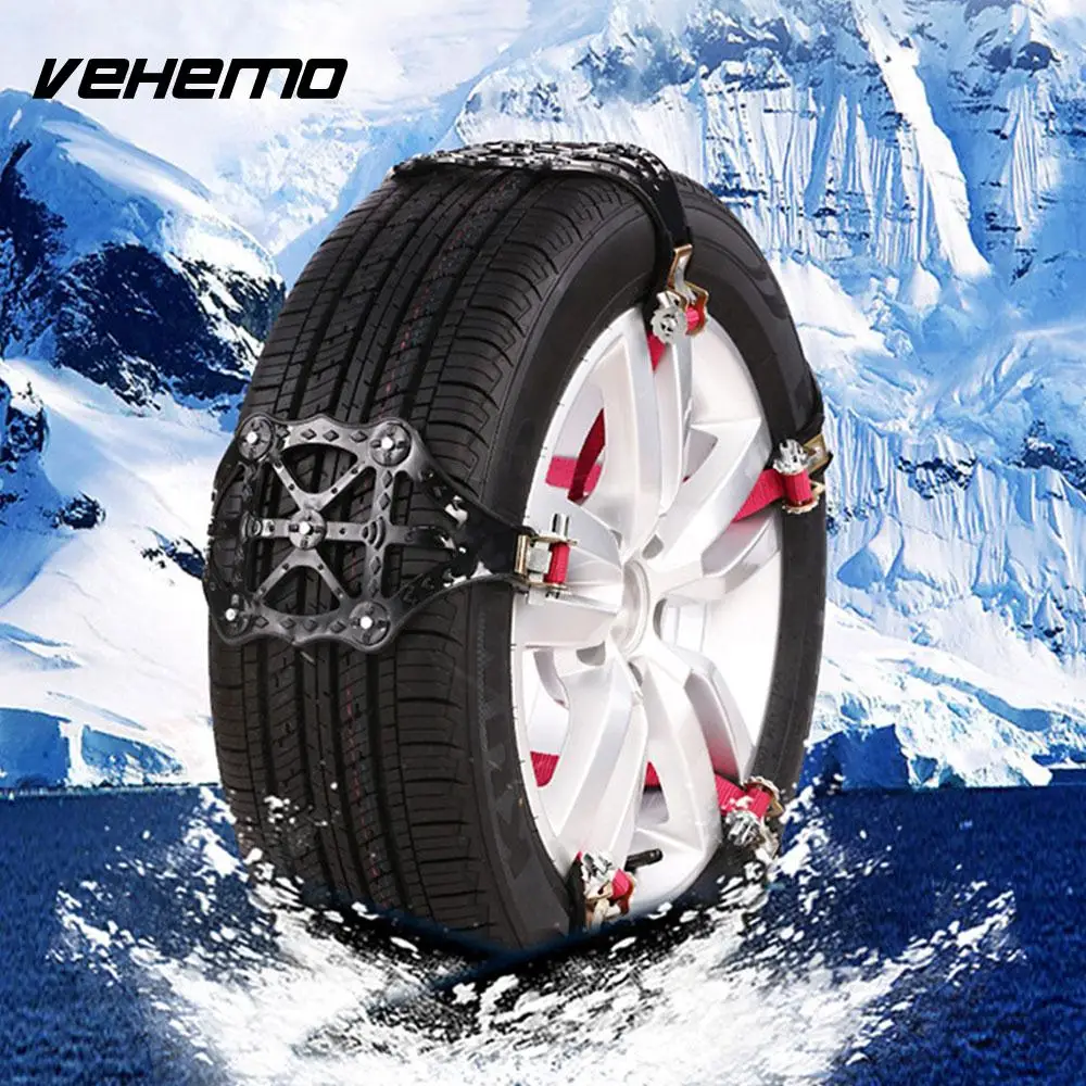 

Vehemo TPU Climbing Mud Ground Snow Tire Belt Mud Wheel Snow Chain Thickened Anti-Skid Chains Accessories
