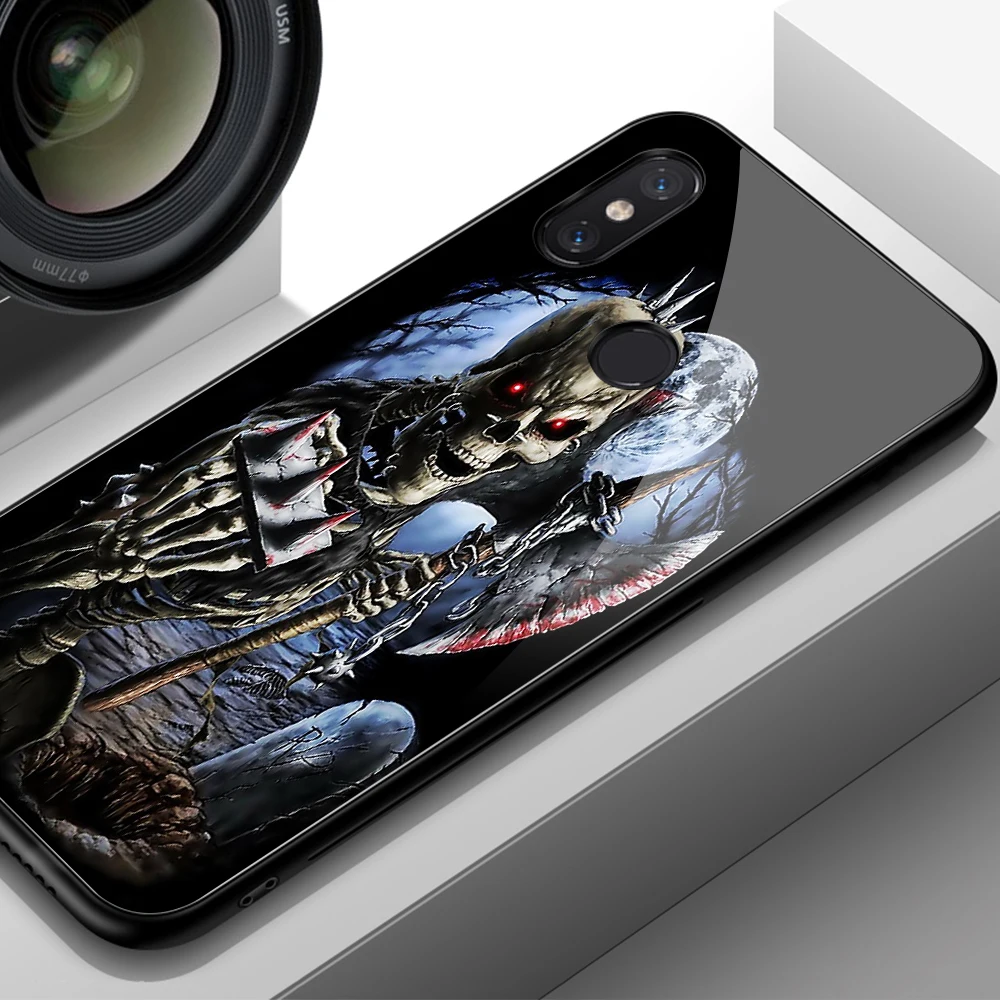 Чехол-накладка Finder для Xiaomi mi 8 с изображением игры над черепом, жесткая задняя крышка из закаленного стекла для телефона mi x 2 2 s, чехол Xiaomi mi 8 9 SE Max 3